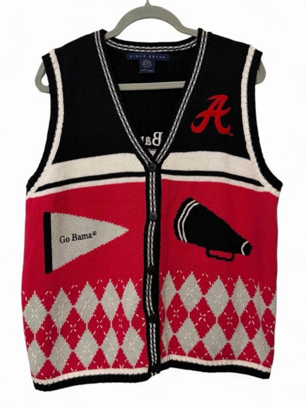 Vintage University of Alabama Crimson Tide embroidered sweater vest size large